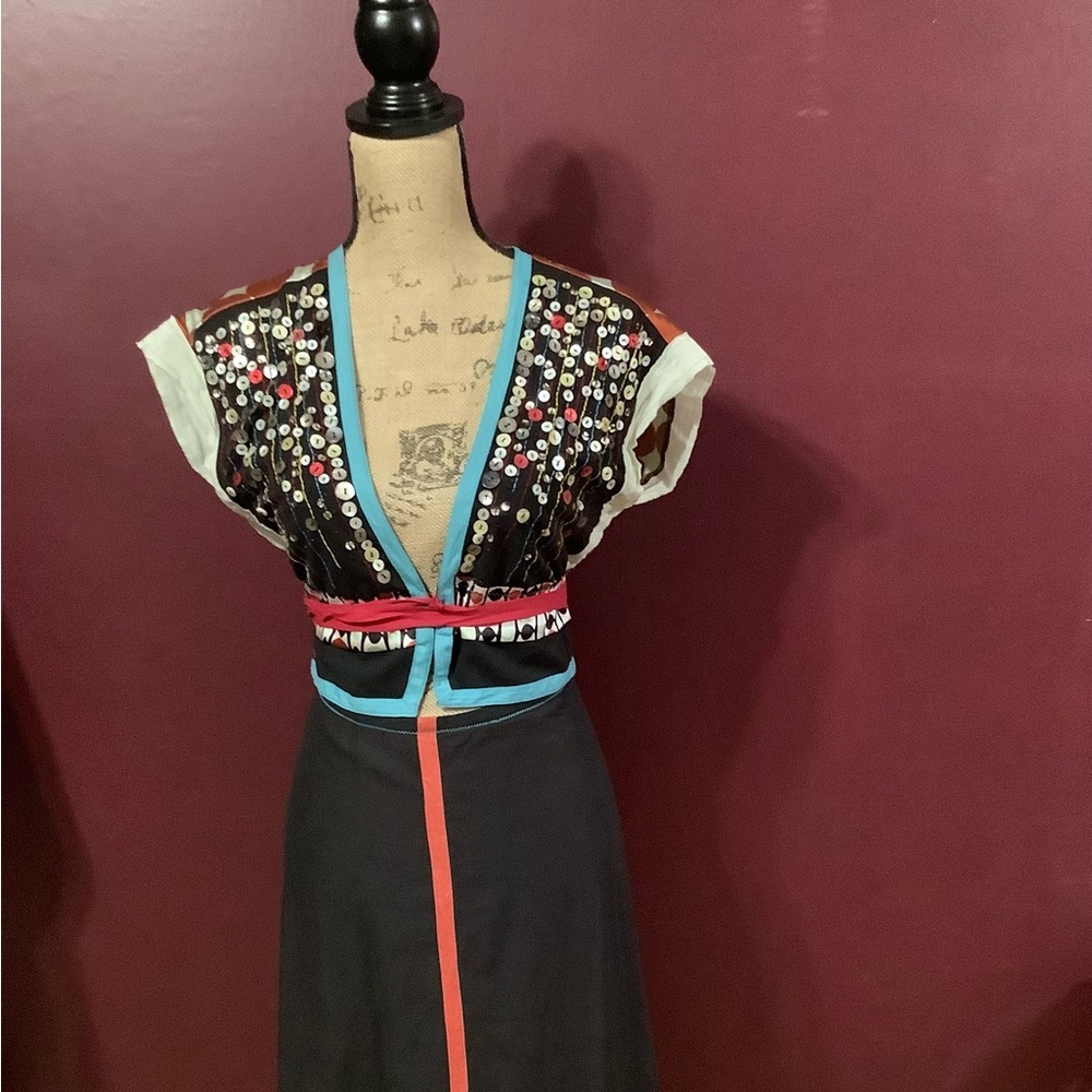 Two piece gypsy style skirt.